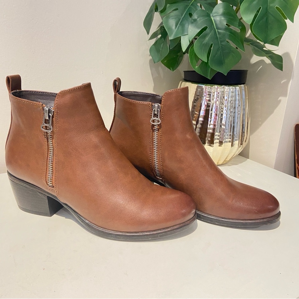 Brown Leather Ankle Boots